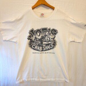 VIntage Joes Crab Shack Black Sz Lg T-Shirt Double Sided Joe's Mama Loves Crabs